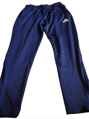 Adidas Climalite Core Training Athletic Pants Leg Zip Size L Mens Blue  Pockets